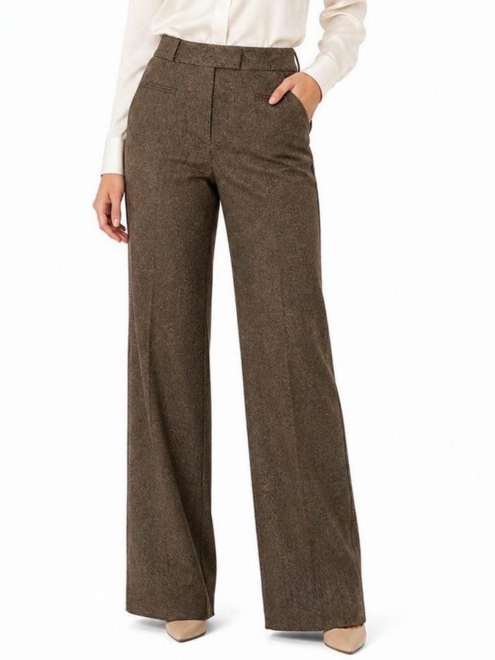 Ellen Tracy Black And Metallic Gold Wide Leg Stretch Pants Size 6 NEW With Tags
